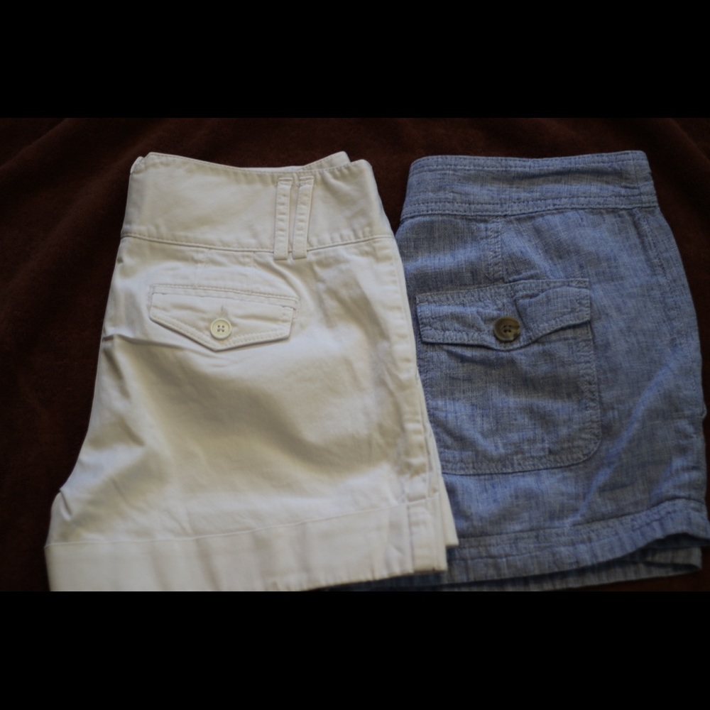 Express Blue Stripe With Front Buttons Shorts - image 7